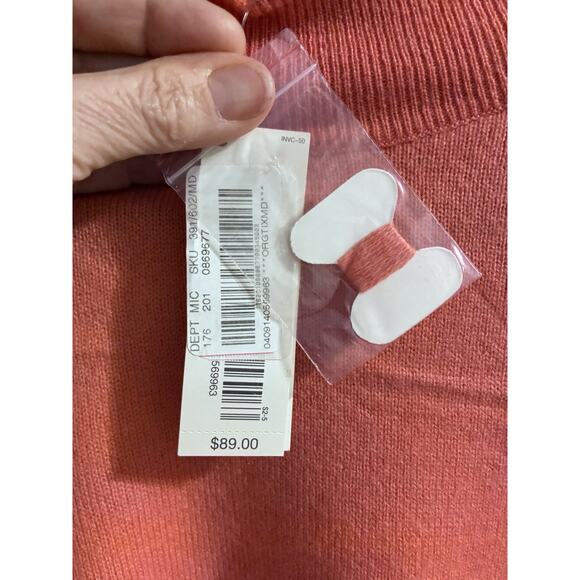 Women's Investments Mock Neck Orange Cashmere Sweater Size 2X - Picture 2 of 8